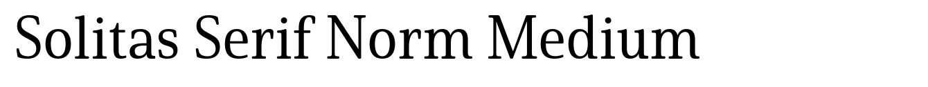 Solitas Serif Norm Medium